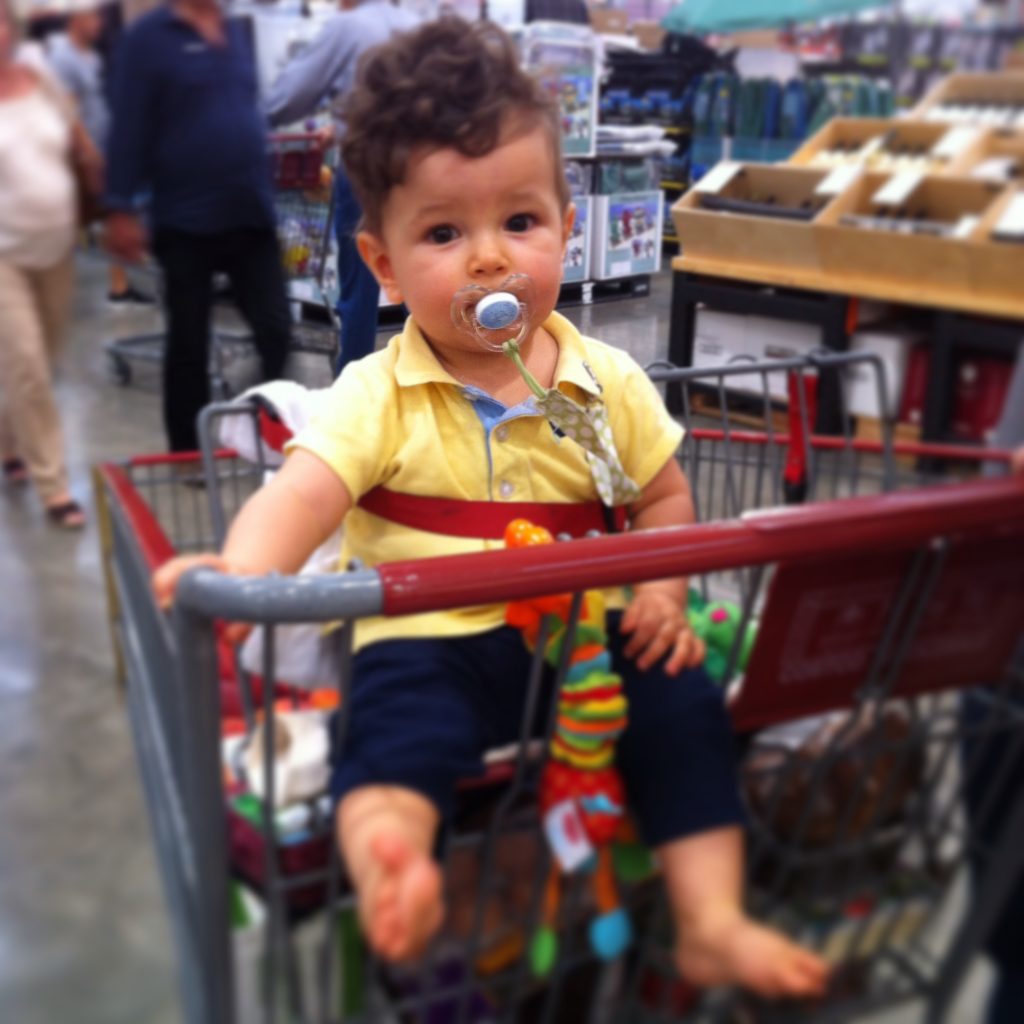 First Grocery Cart Ride  Photo by mommamonks 2014.08.08